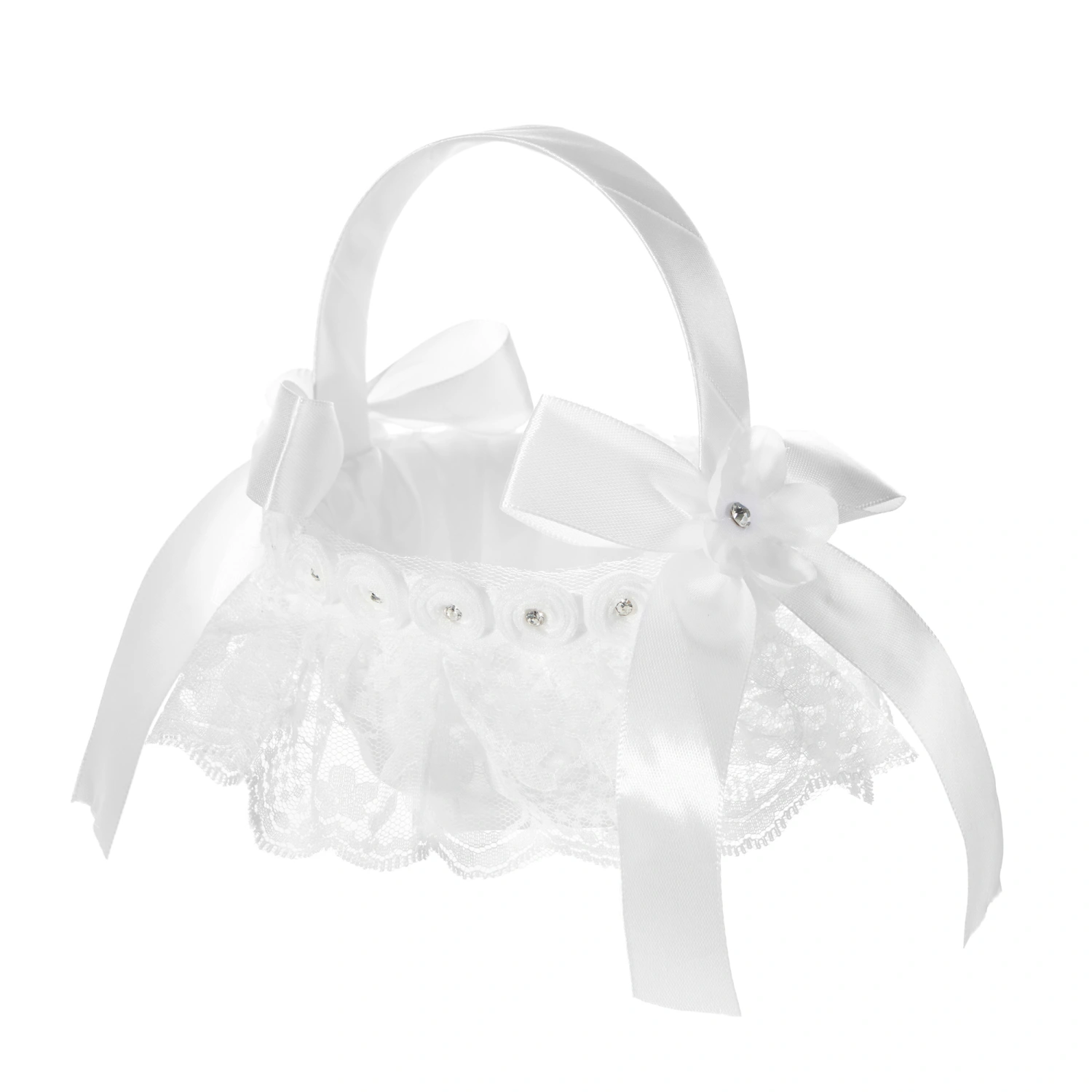 Wedding Flower Basket with Feather Flower Decor Flower Girl Baskets