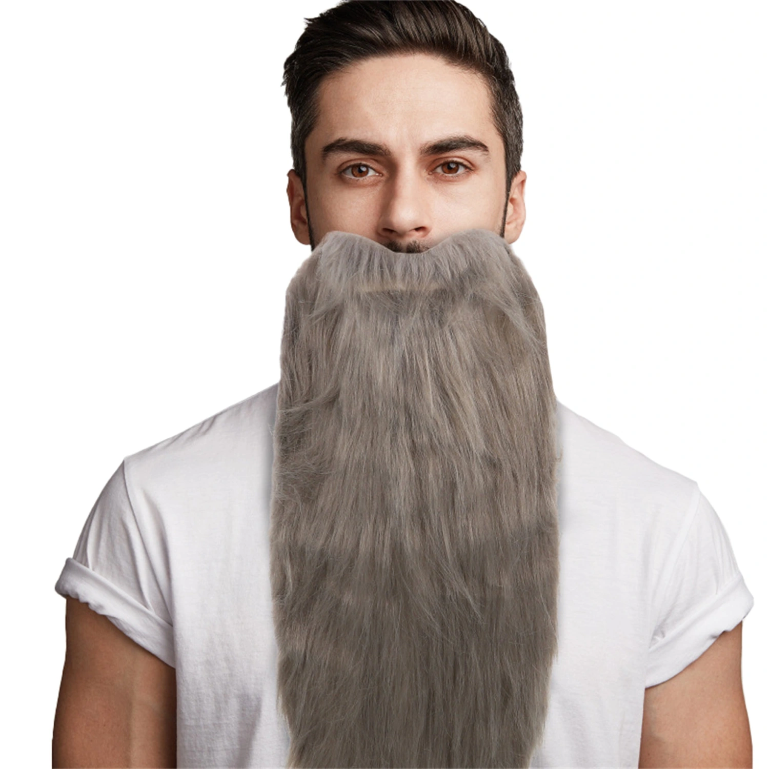 Long Beard Costume, Fake Dwarf Gnome Beard and Mustaches for Adults