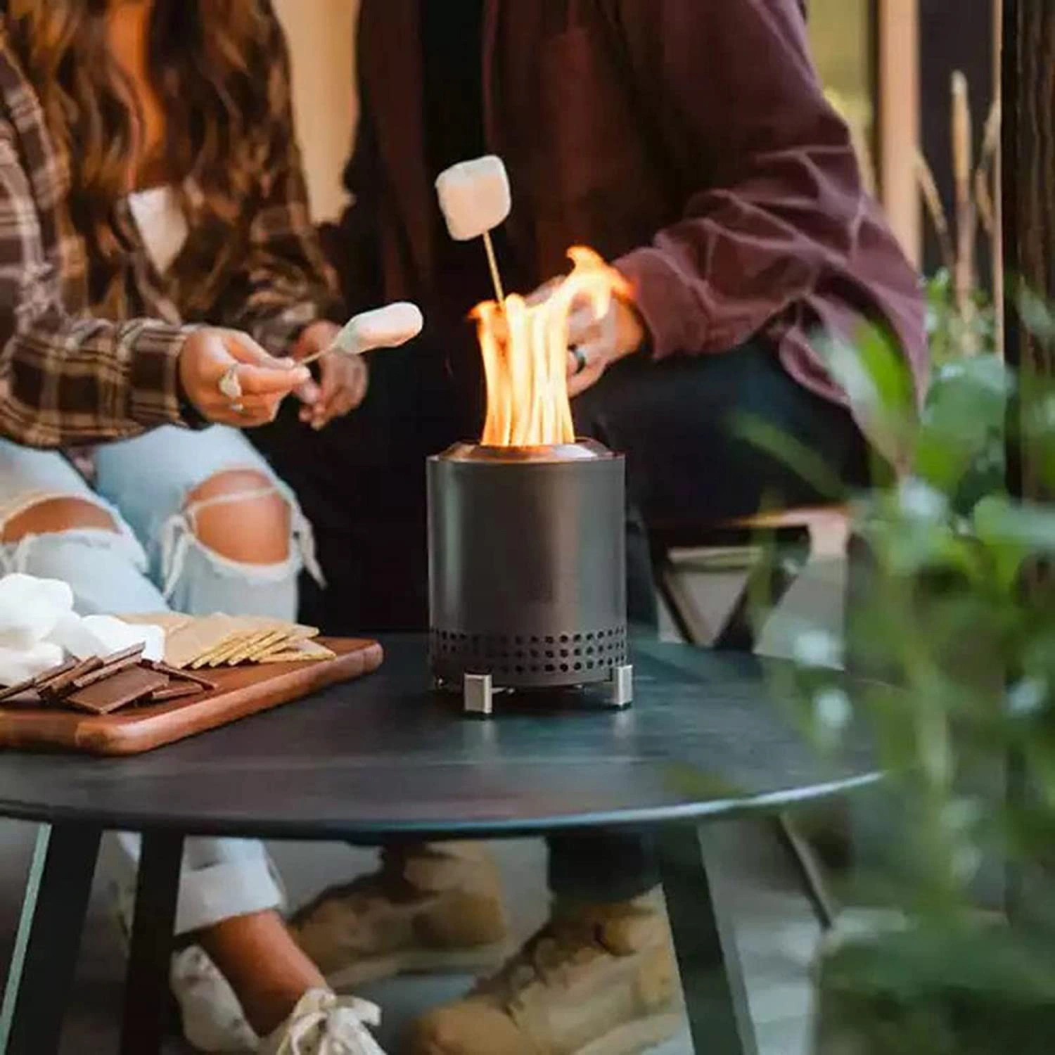Portable Stove Bonfire Fire Pit Mini Tabletop Fireplace for Outdoor 