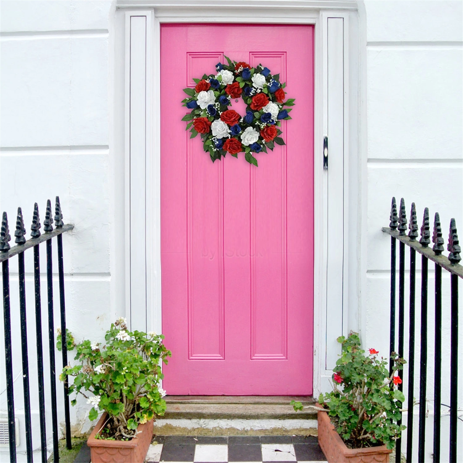 Independence Day Wreath, Window Door Holiday Decor Garland Gift