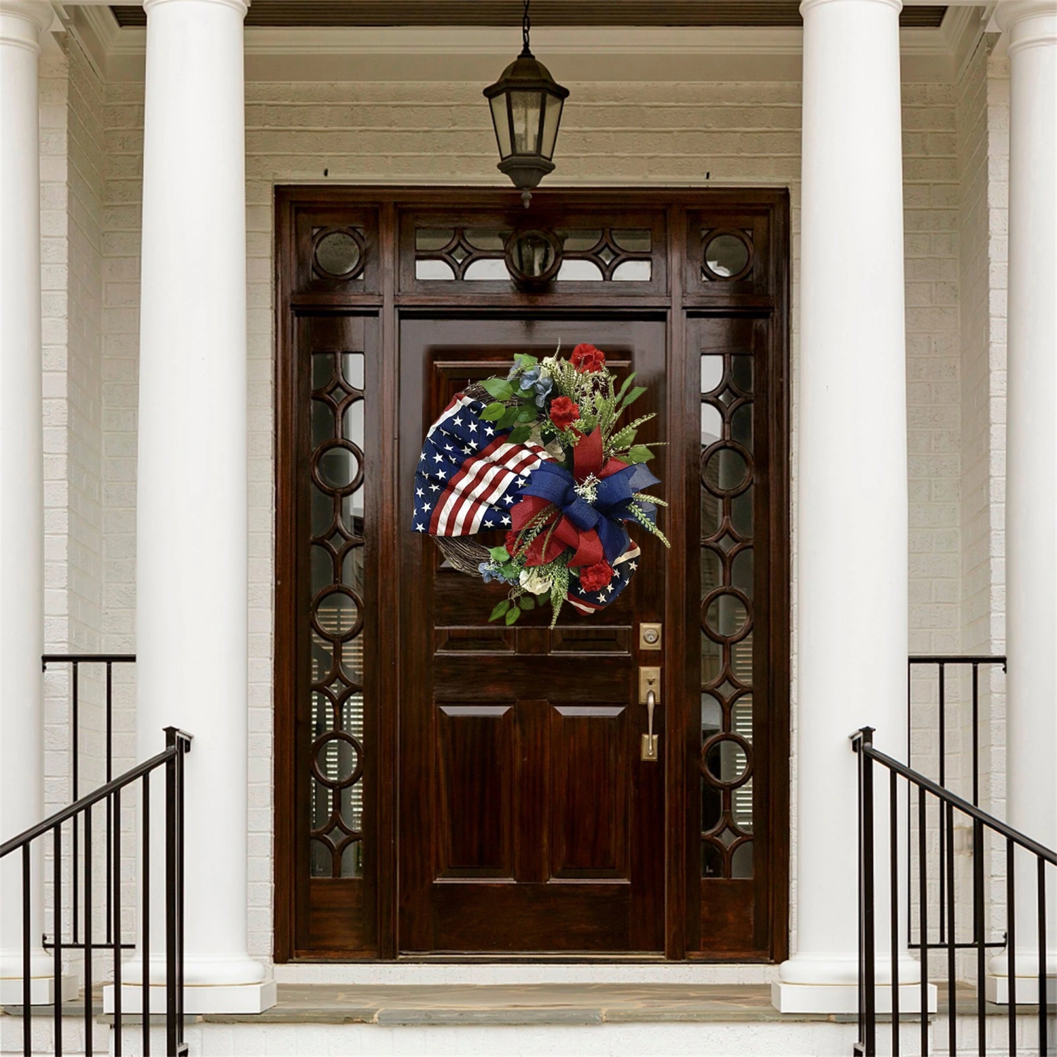Independence Day Wreath, Window Door Holiday Decor Garland Gift
