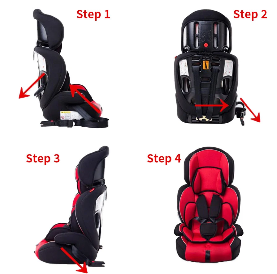 Adapted Car Model with ISOFIX Interface; Black; for Children Car Seat.