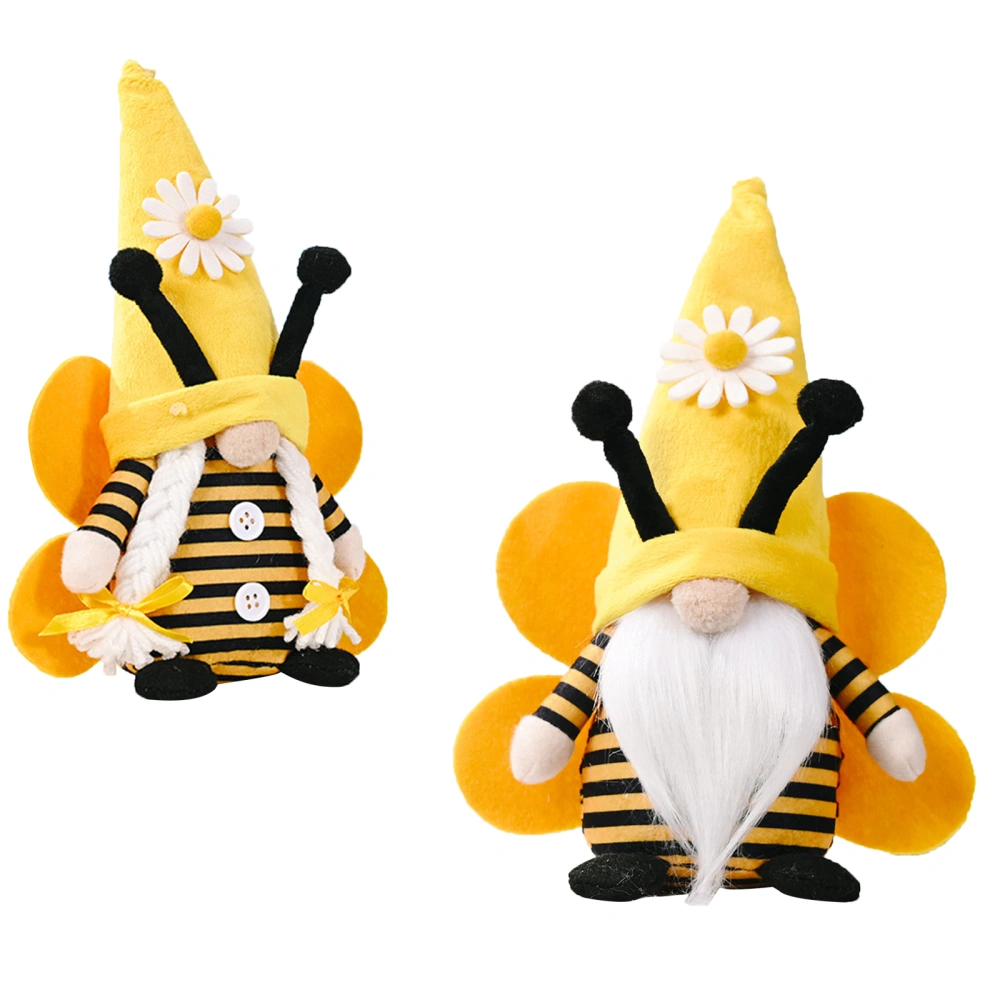 Bumble Bee Gnome Decoration, Daisy Scandinavian Nisse Bee Elf Doll