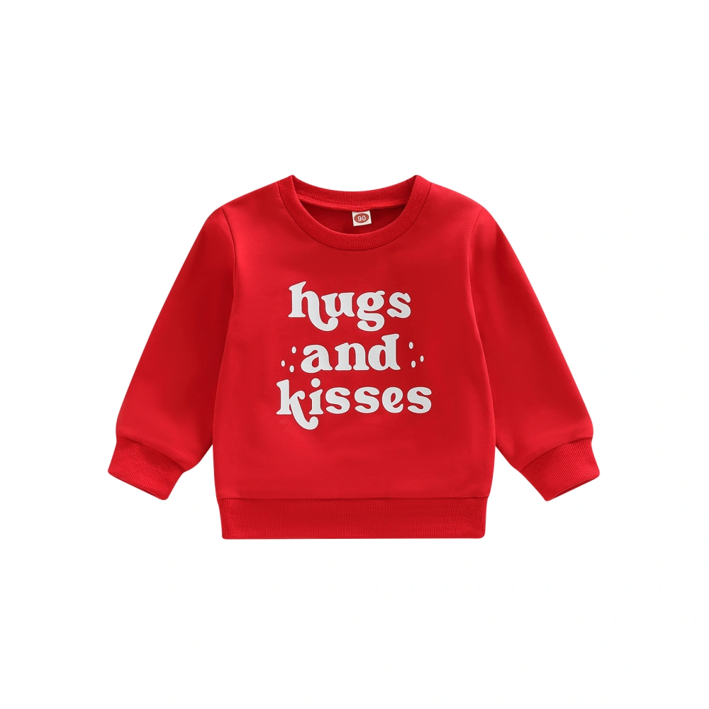 Boys Girls Sweatshirt, Long Sleeve Crew Neck Letters Print Pullover