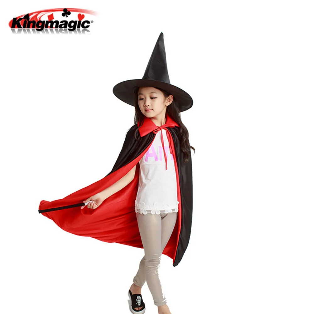 Adults Children Witch Cloak, Black Red Reversible Vampire Cape