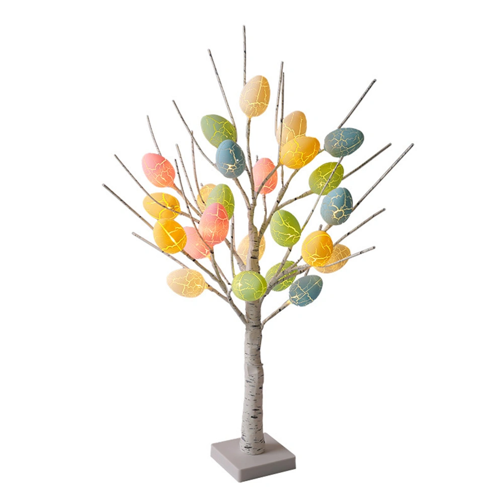 Easter Artificial Tree, Colorful Eggs LED Ornament Desktop Home Decor