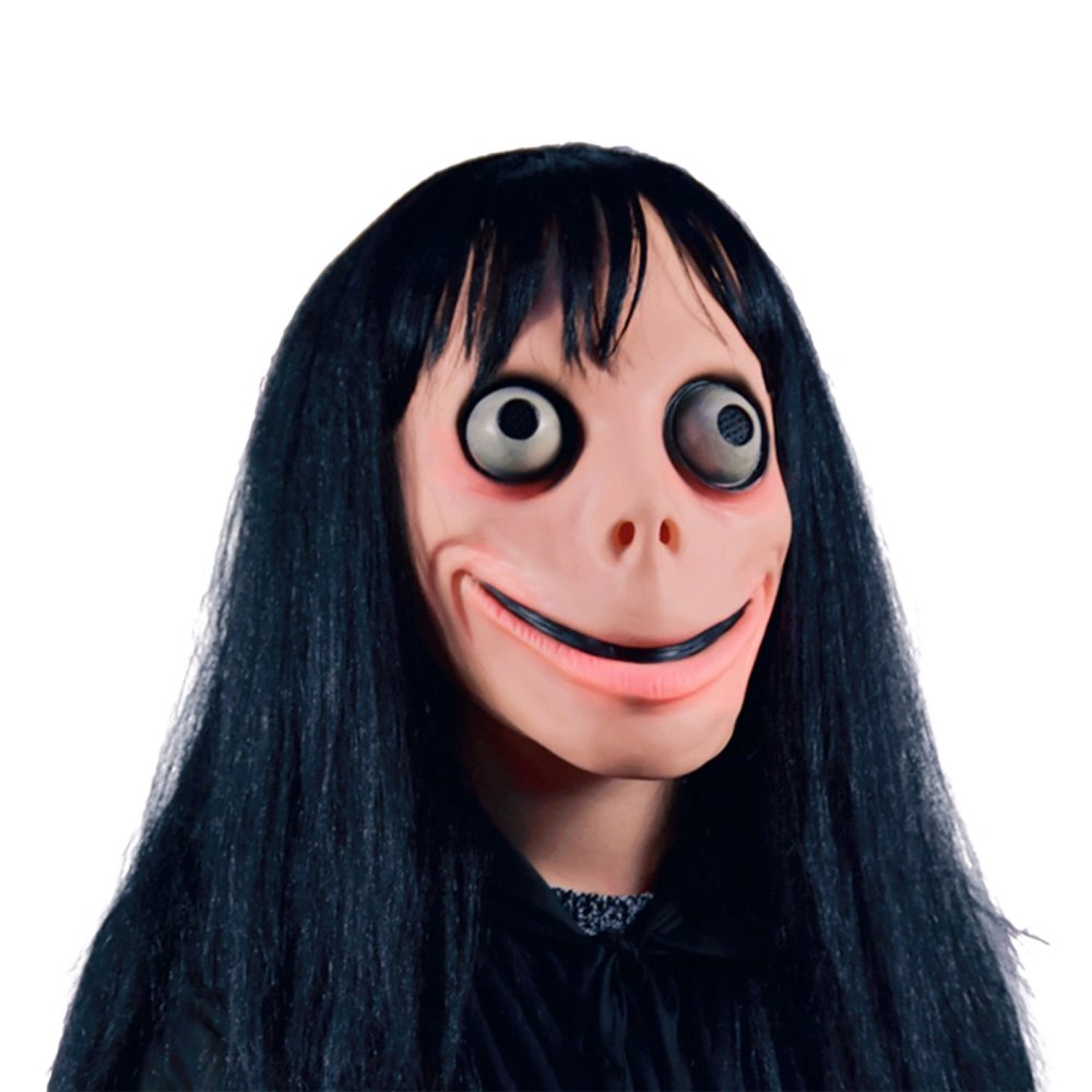 Female Ghost Mask, Realistic Wig Horror Latex Cosplay Costumes