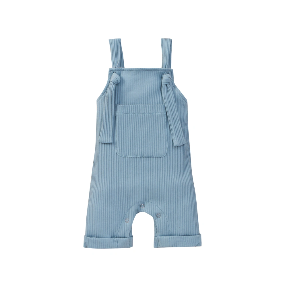 Infant Sleeveless Jumpsuit with Large Pockets, Adjustable Strap