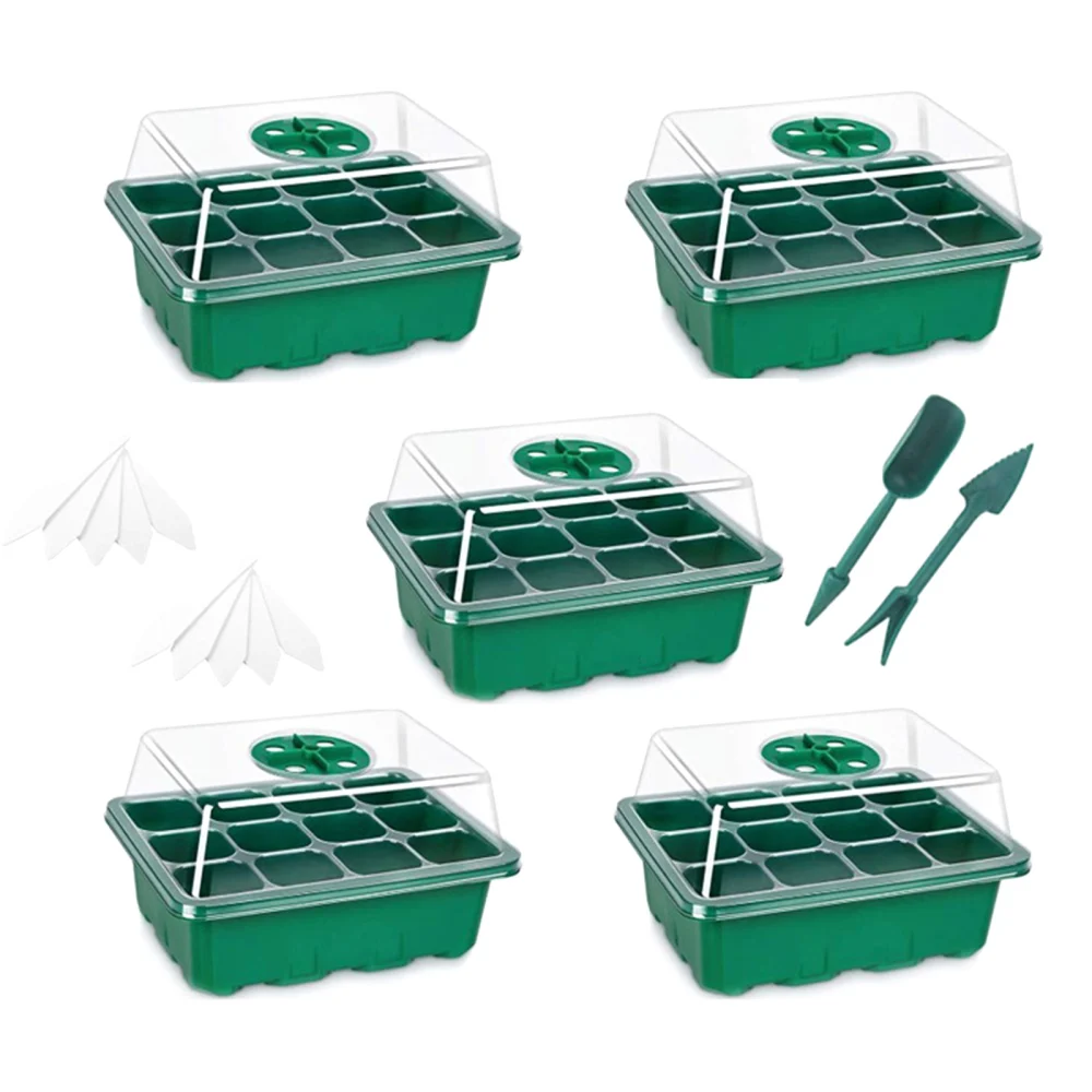 5 Pack Seed Starter Tray Kit, Biodegradable Seedling Germination Kit