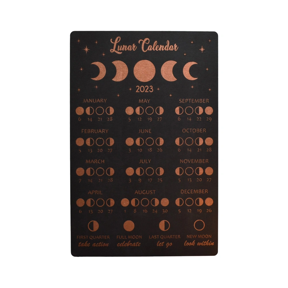 2023 Moon Phase Calendar Lunar Backdrop Wall Art Moon Tracker Calendar