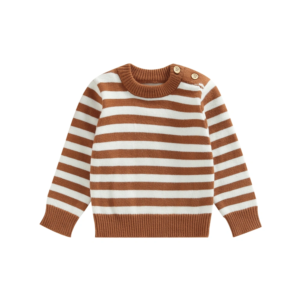 Baby Boys Spring Autumn Long Sleeve O Neck Striped Knitwears