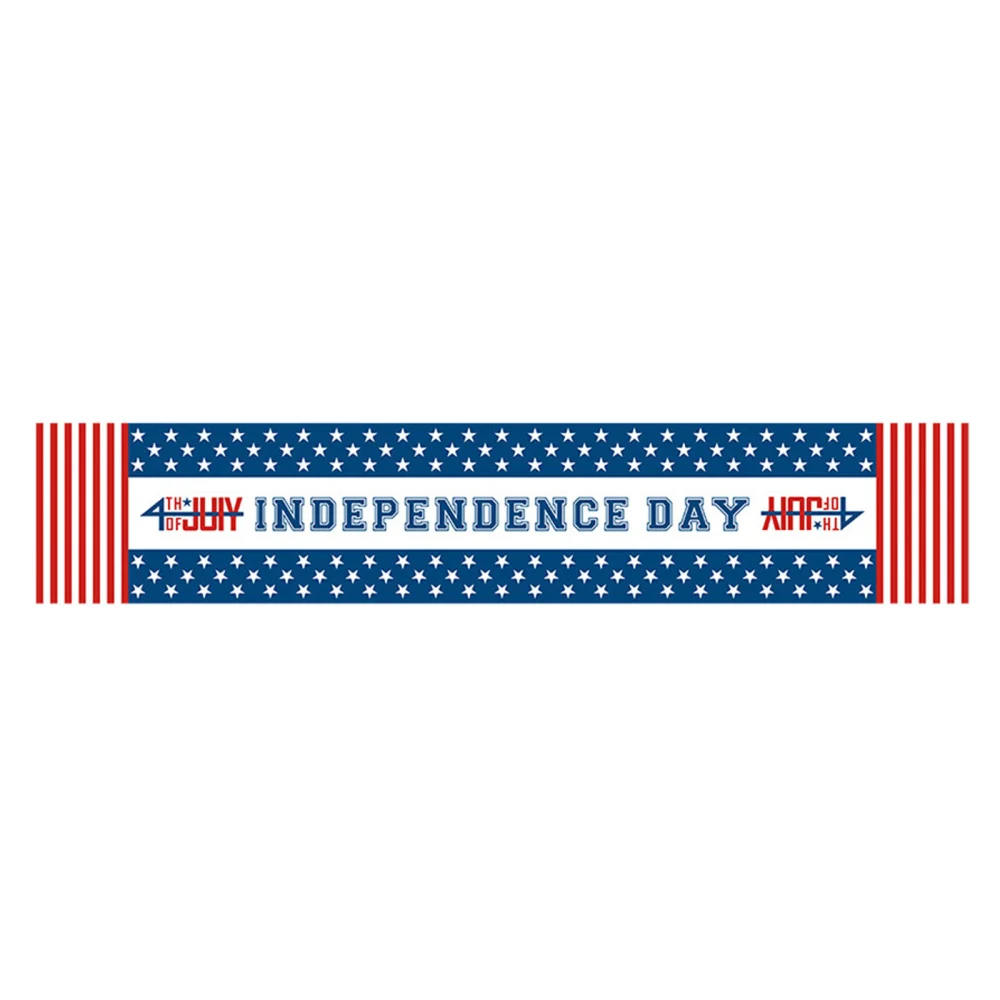 4th of July Table Runner, Independence Day Print Decorative Table Flag