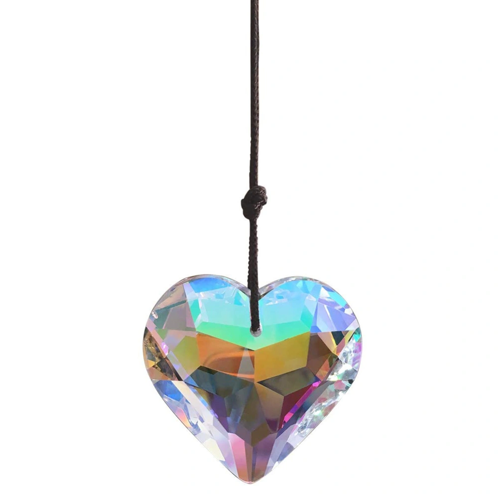 Car Hanging Decoration Crystal Peach Heart Pendant Sun Catcher 