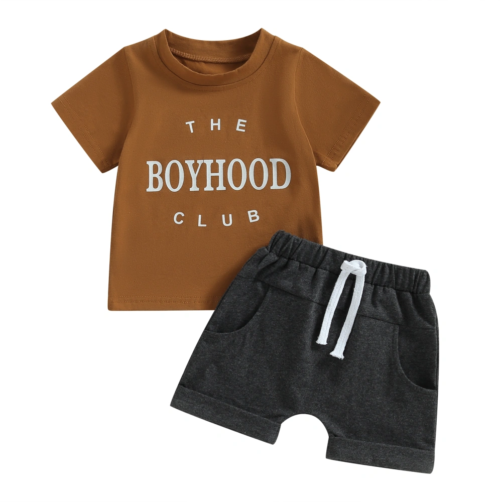 Infant Boy Summer Clothes Suits Letter Print T-Shirts Shorts Set