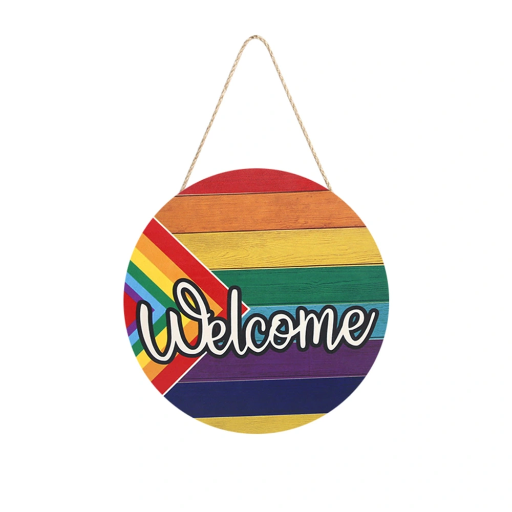 Rainbow Pride Wood Hanging Sign Love is Love Wooden Hanging Sign