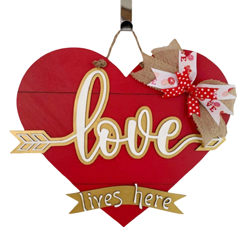 Valentine Day Wreath, Heart Shape Letters Bowknot Holiday Decor