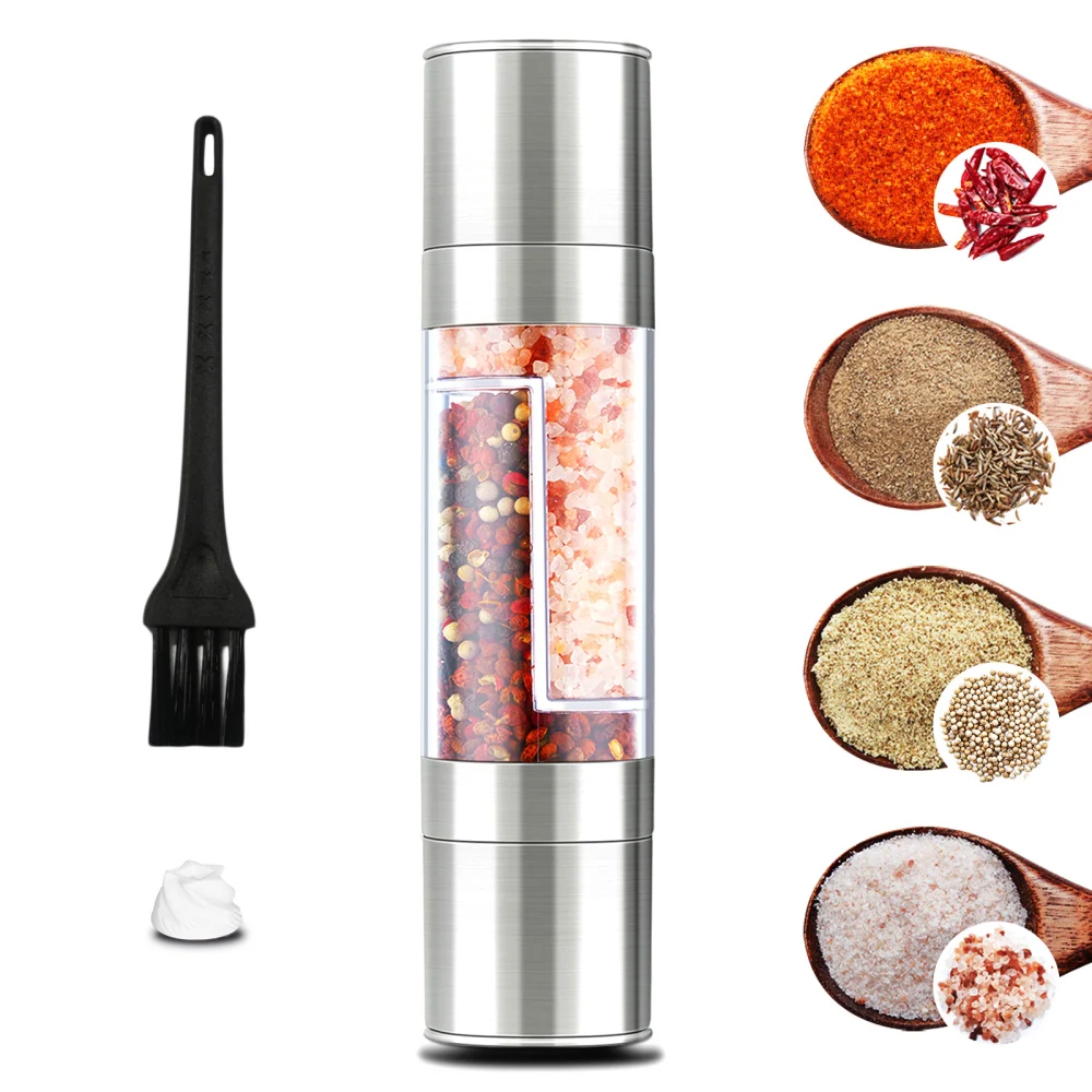 Manual Grinder, Multifunctional Transparent Burnisher Condiment Bottle