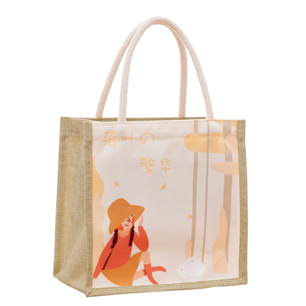 Women Casual Tote Purse, Cartoon Pattern Lunch Bag Lightweight Handbag