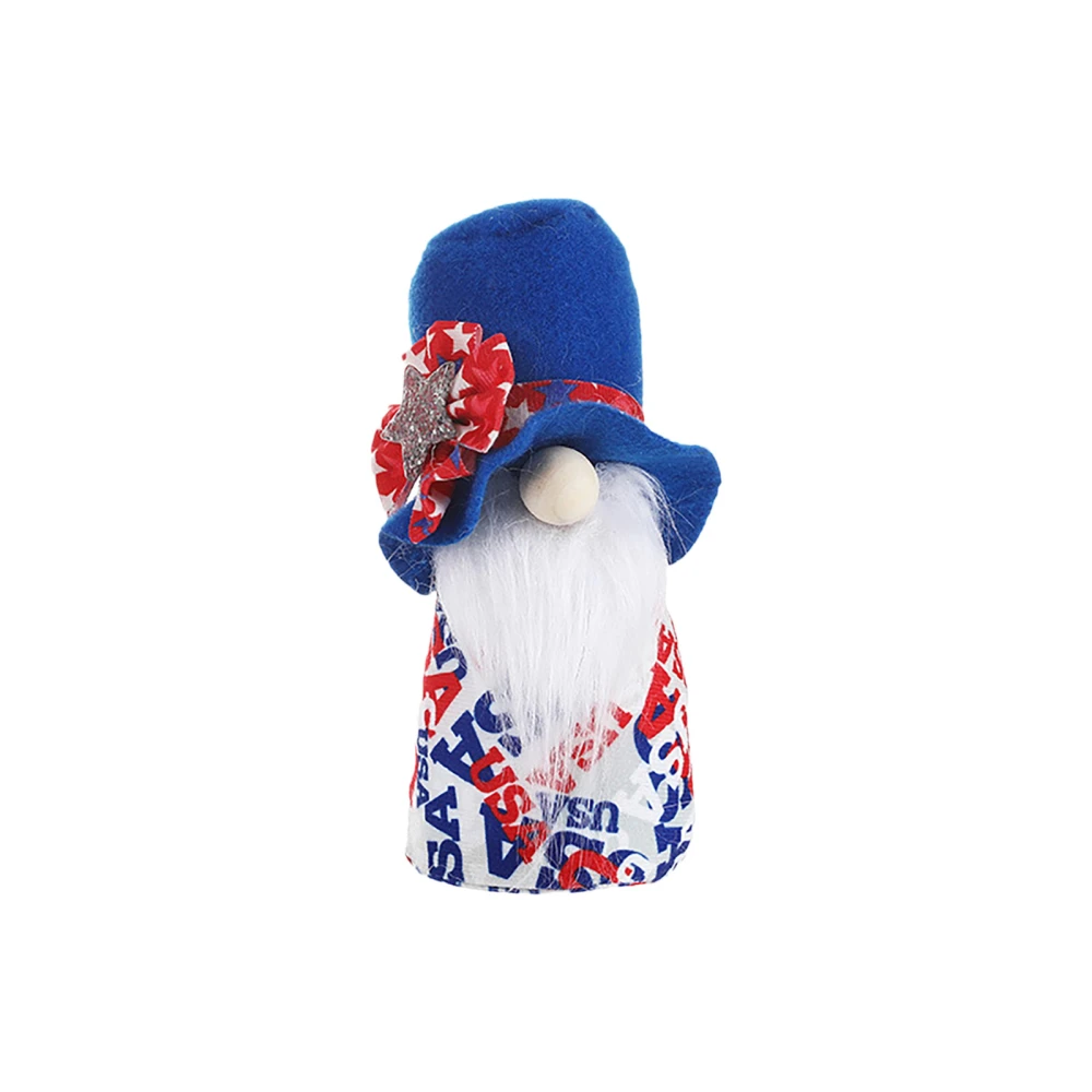 Patriotic Gnome Decoration, Handmade Elf Dwarf for Independence Day