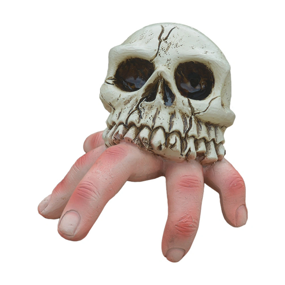 Halloween Ornament Realistic Resin Skull Finger Shell Desk Decorations