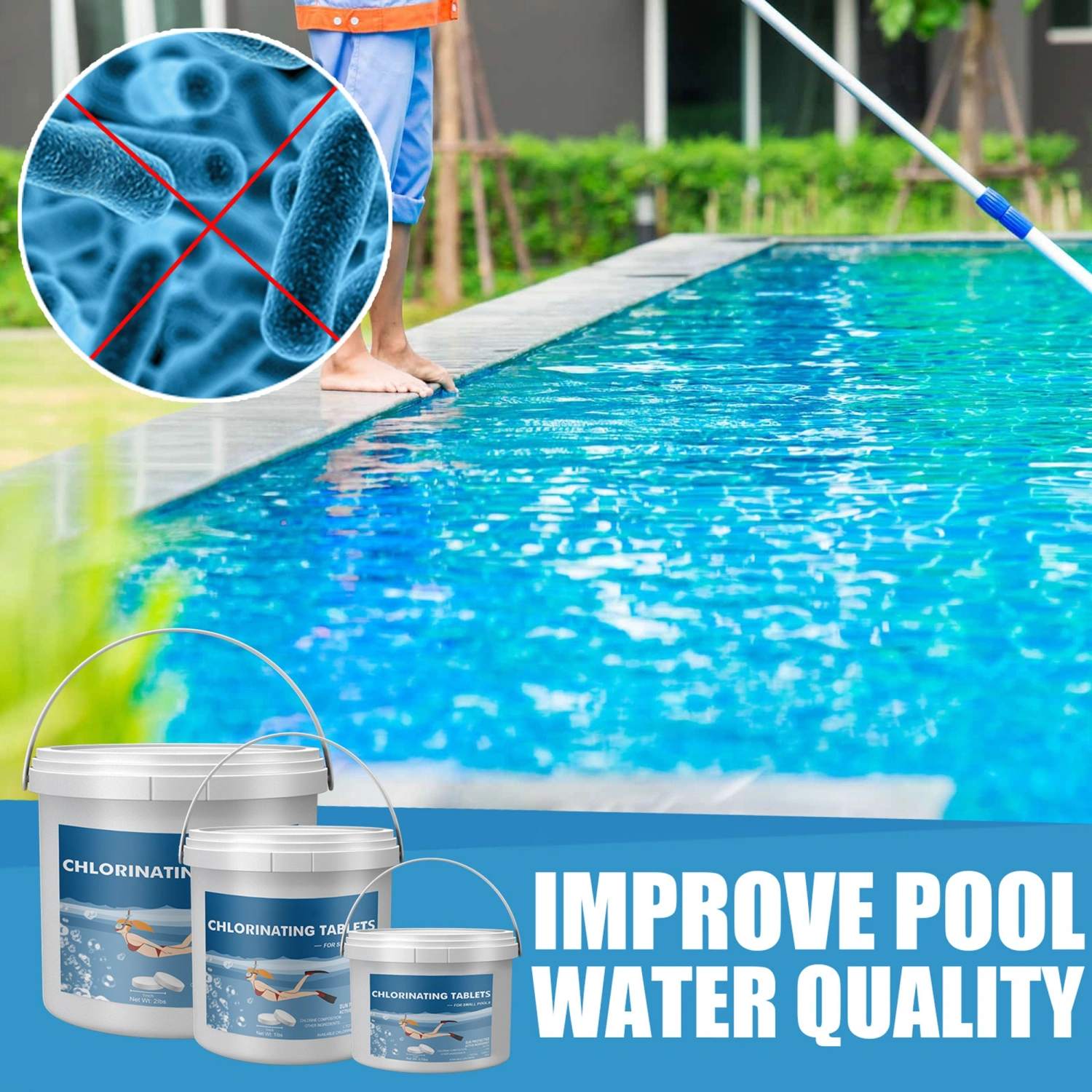 Swimming Pool Chlorinate Tablet for Water Quality/ Removing Odor