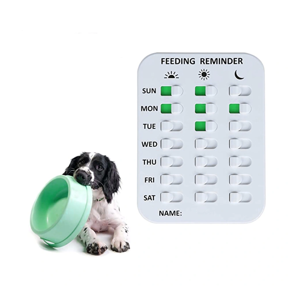 Dog Feeding Reminder Chart, Magnetic Pet Feeding Chart 3 Times a Day