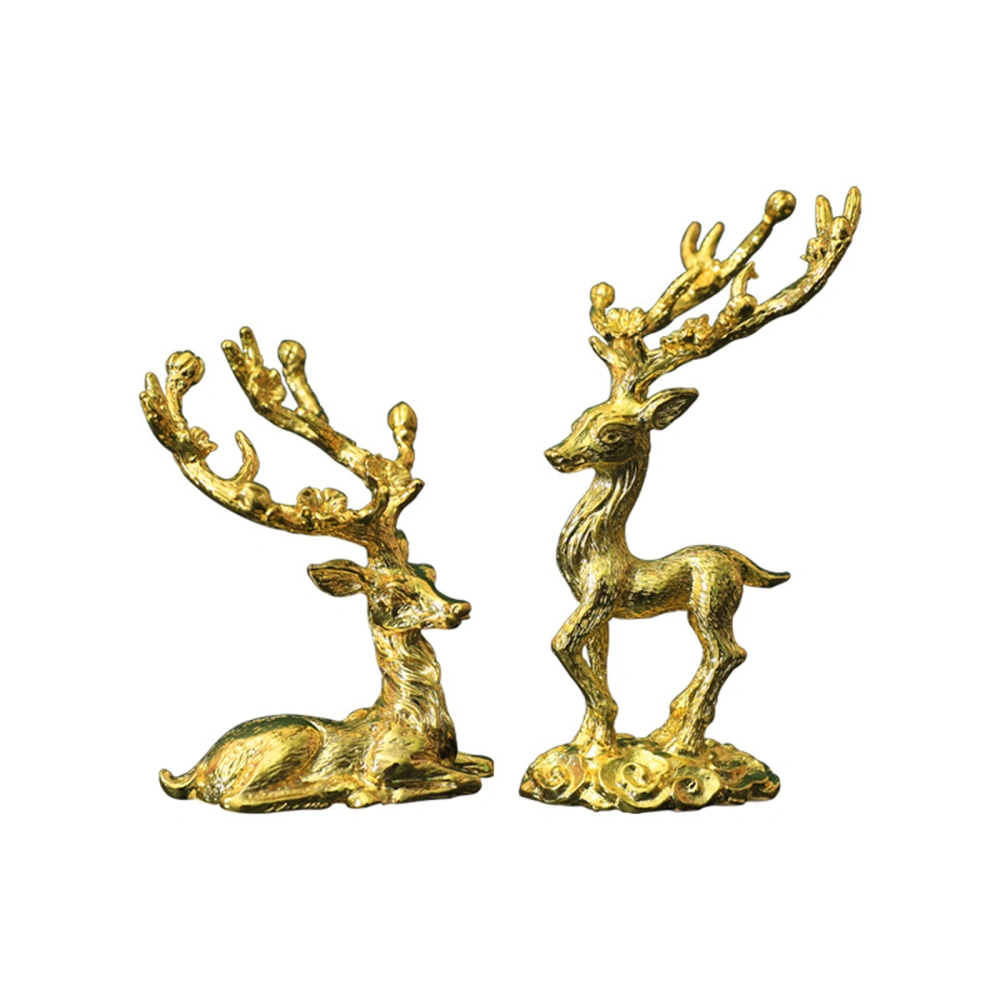 Desktop Decoration Sika Deer Golden Ornaments Friends Festival Gift