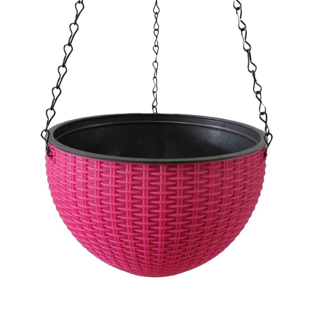 Household Hanging Flowerpot, Woven Flower Basket with Removable Chain