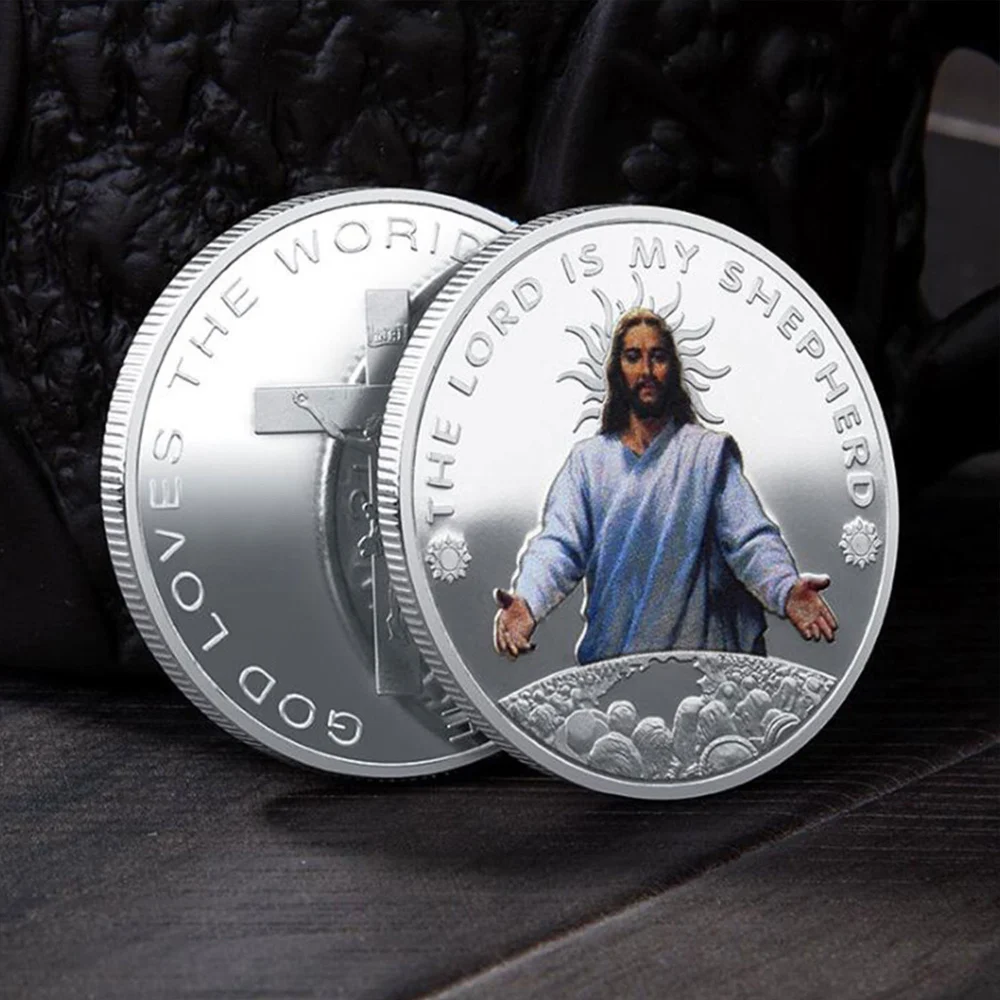 Commemorative Coin, Jesus Pattern Iron Collectible Coins Souvenir Gift