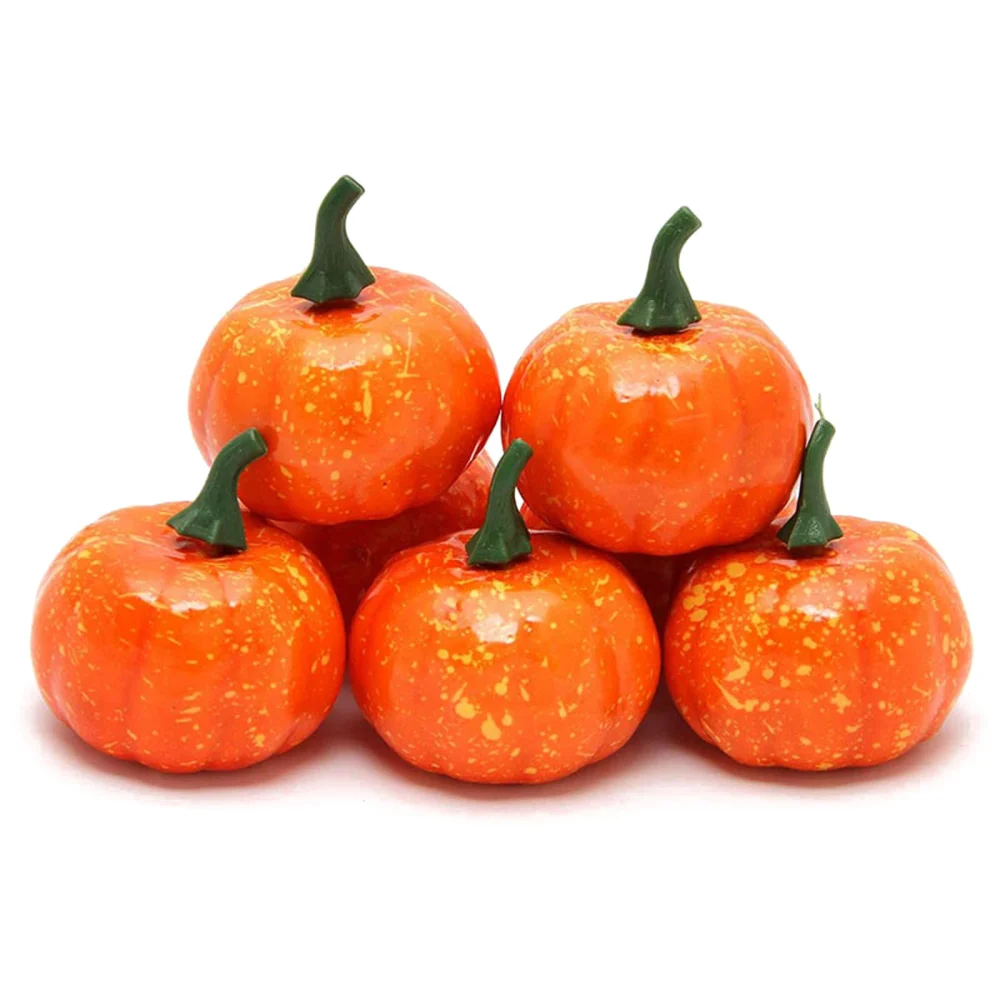 12Pcs Halloween Simulation Pumpkin, Autumn Theme Party Decoration