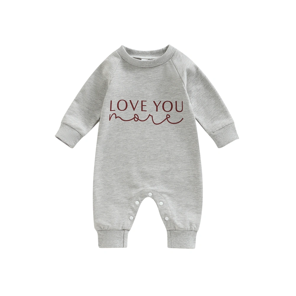 Baby Valentine's Day Romper Infant Boys Girls Letter Print Jumpsuits