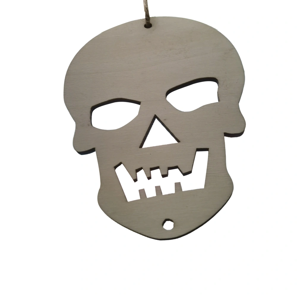 Halloween Accessories, Skeleton Shaped Wood Pendant Decorative Artware