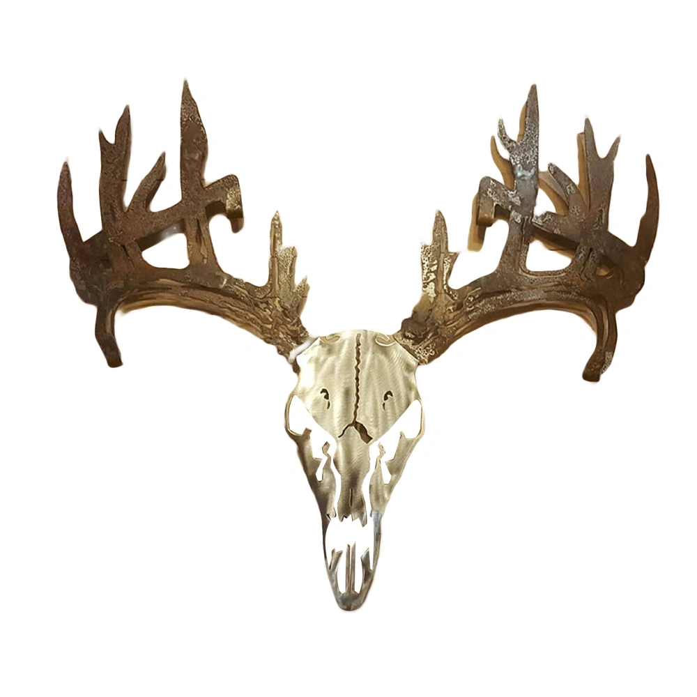 Family Decorative Bow Rack, Metal Deer Skull Bone Bracket Decoration