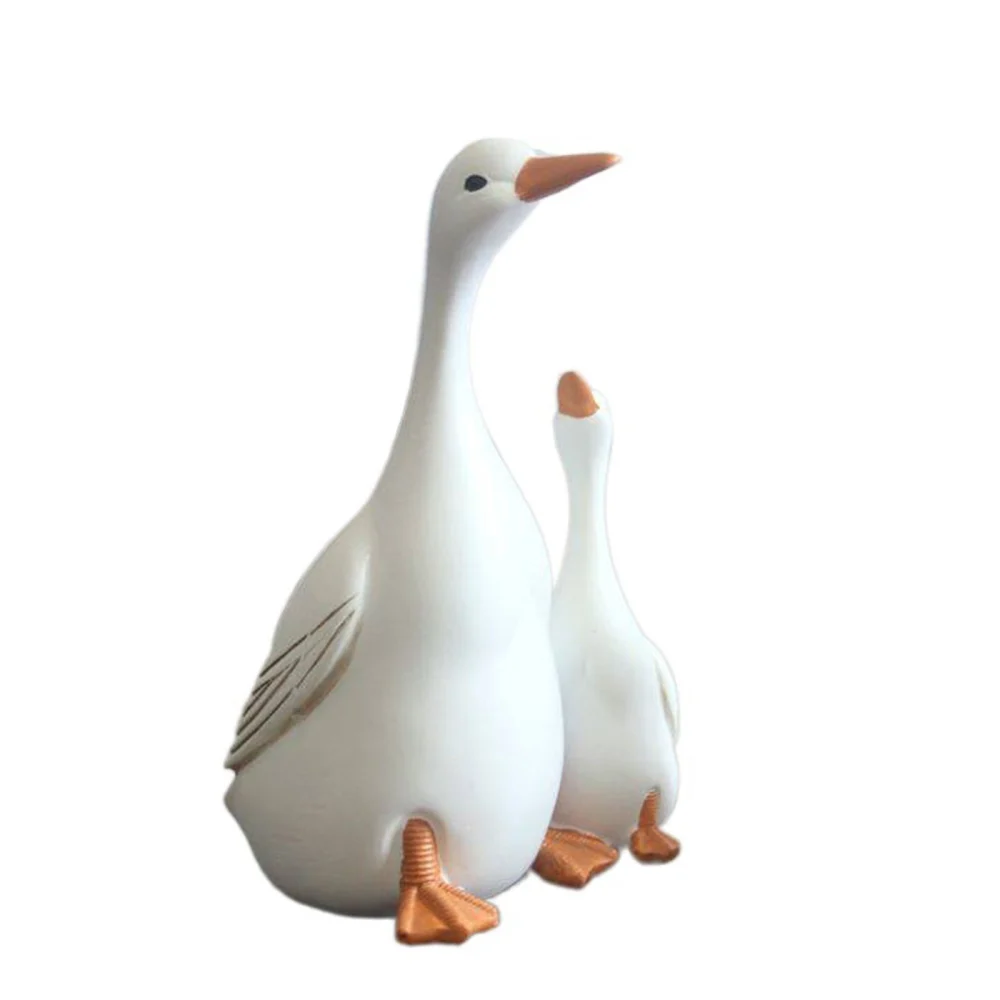 Desktop Decor, Cartoon Duck Shaped Ornament Resin Statue Artware