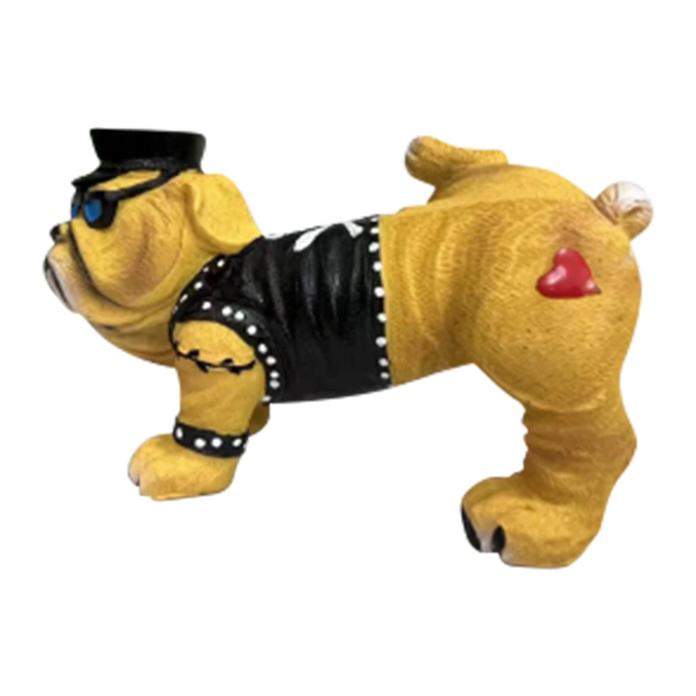 Resin Dog Decoration, Funny Peeing Statue Tough Guy Ornament