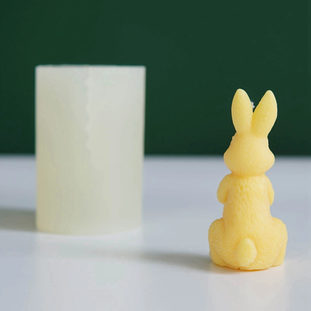 Silicone Candle Mold, Rabbit Shape DIY Scented Soap Mold, Yellow