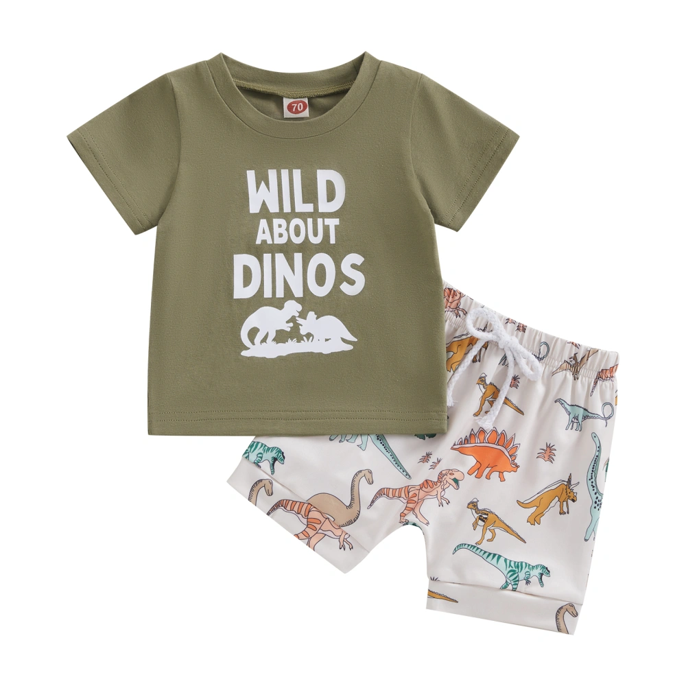 Infant Boy Summer Clothes Suits Letter Print T-Shirts Shorts Set