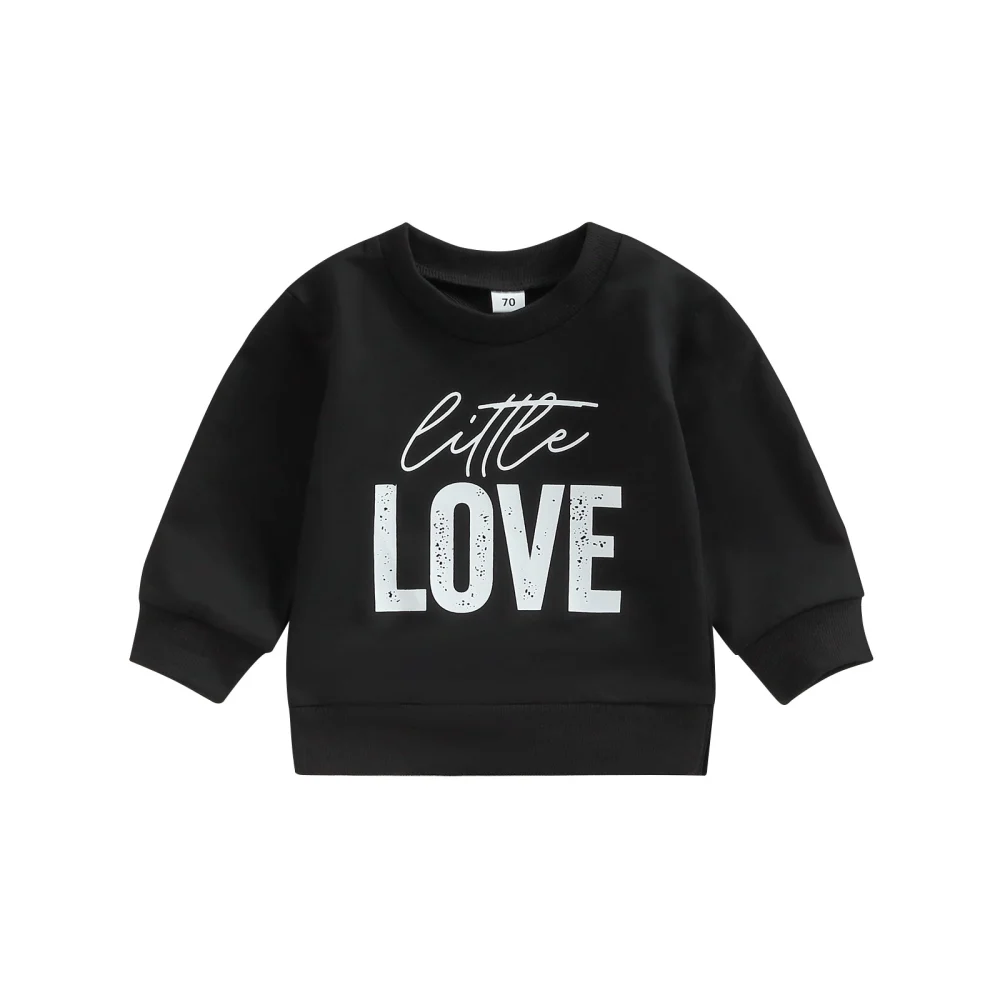 Toddler Baby Autumn Pullover, Long Sleeved O-Neck Letter Sweatshirt