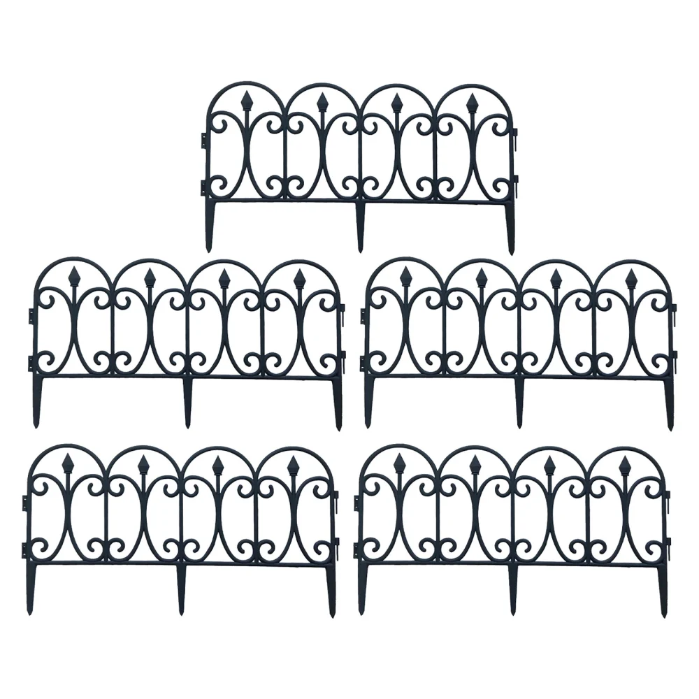 5 Pcs Garden Border Edging Barriers, Outdoor Splicing Fences