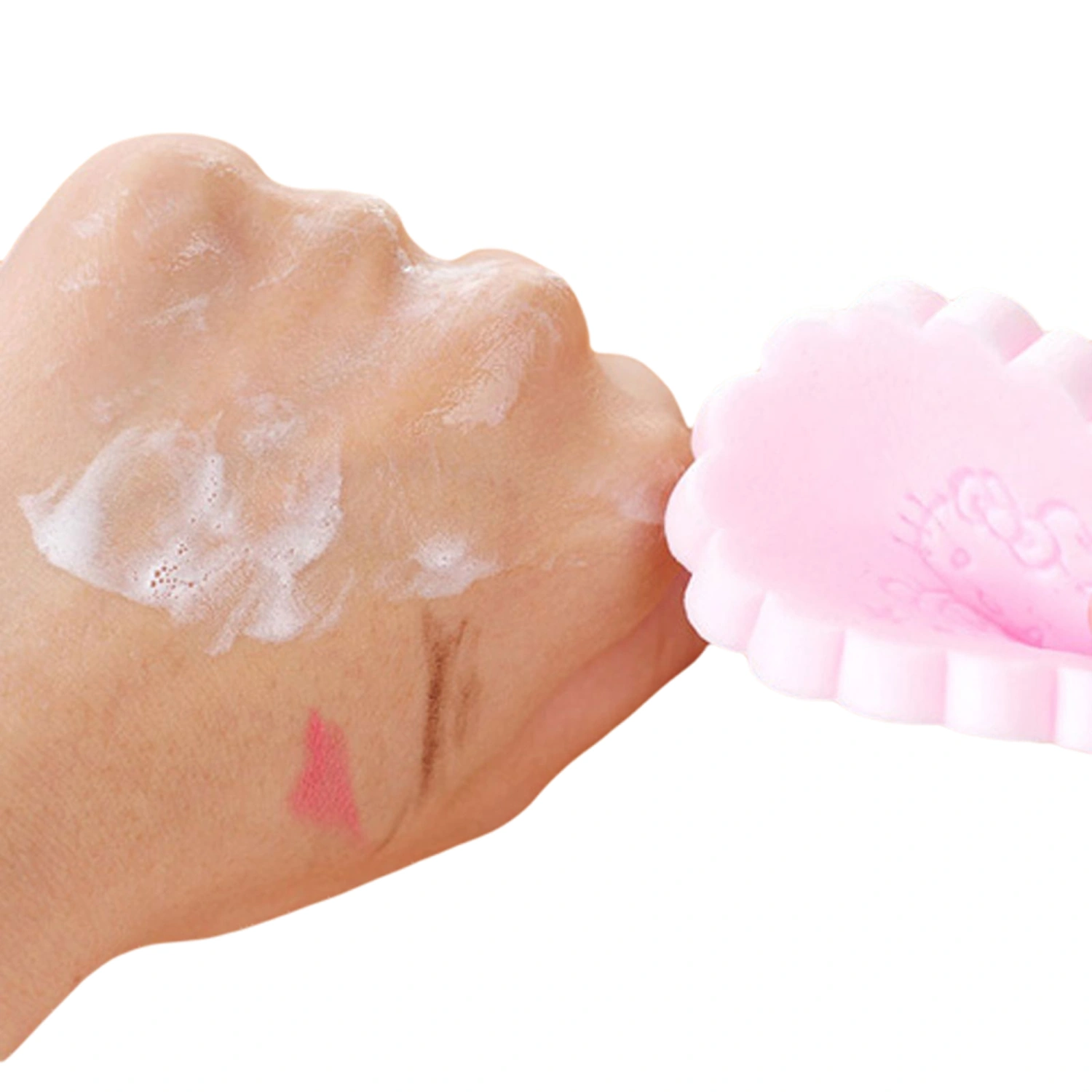 Face Wash Puff, Sponge Cute Cat Appearance Makeup Tool (Pink)