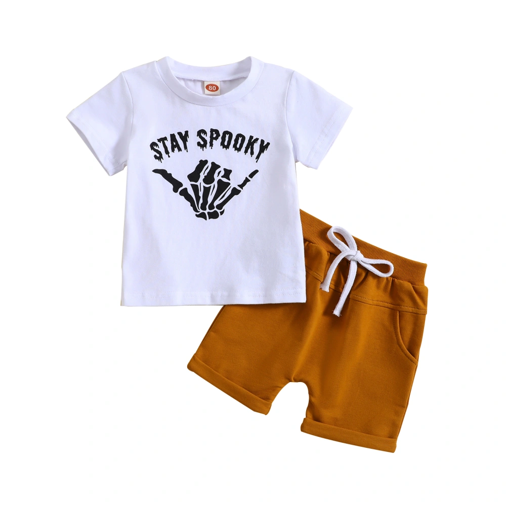 Baby Boys Summer 2pcs Outfits Letter Print T-shirt and Sports Shorts