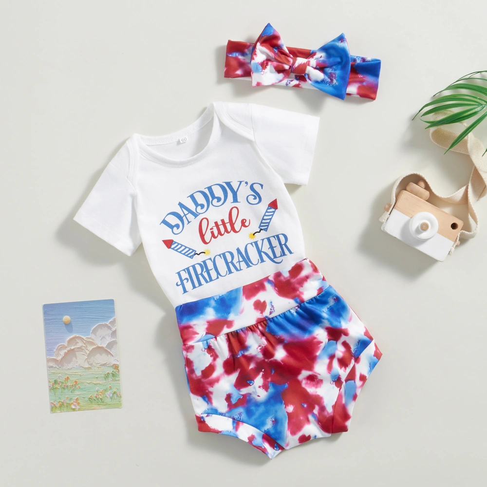 Independence Day Infant Clothes Suits Romper Shorts Headband Sets