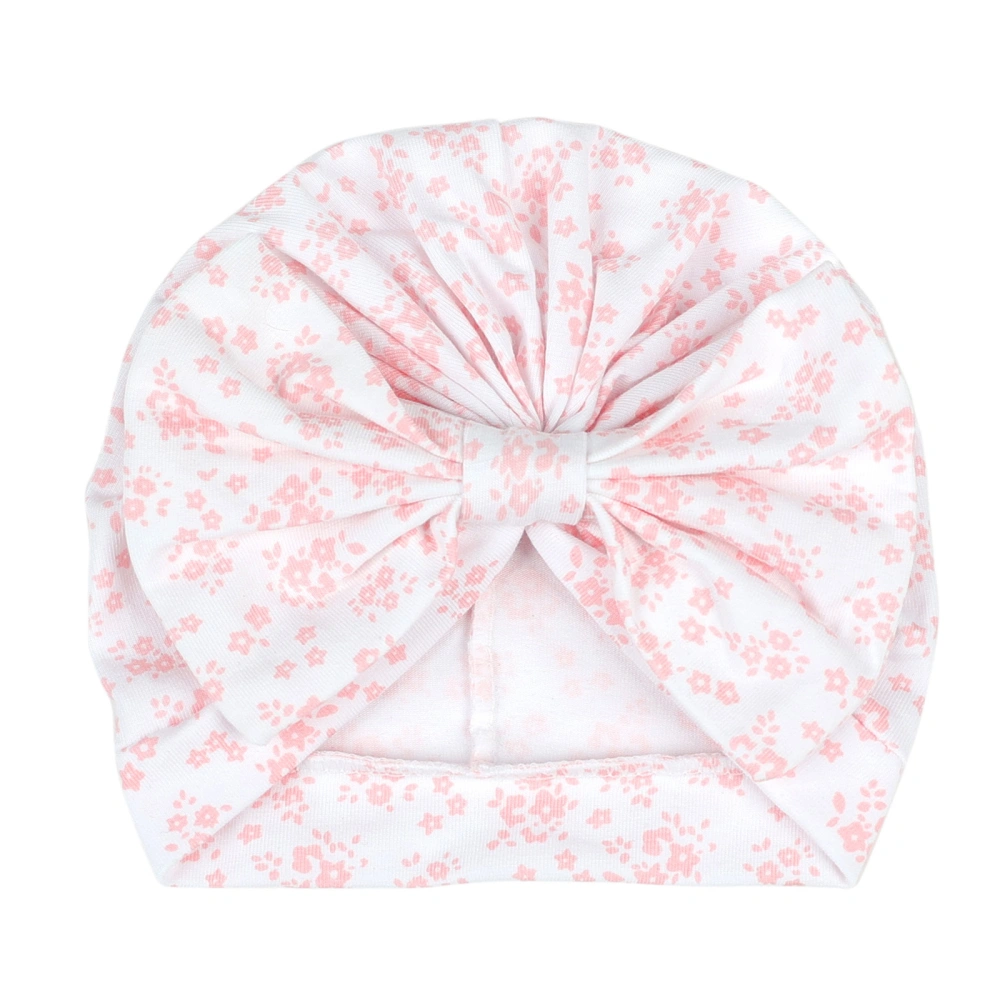 Baby Girls Turban Hat, Soft Bowknot Floral/Dots/Solid Beanie Cap