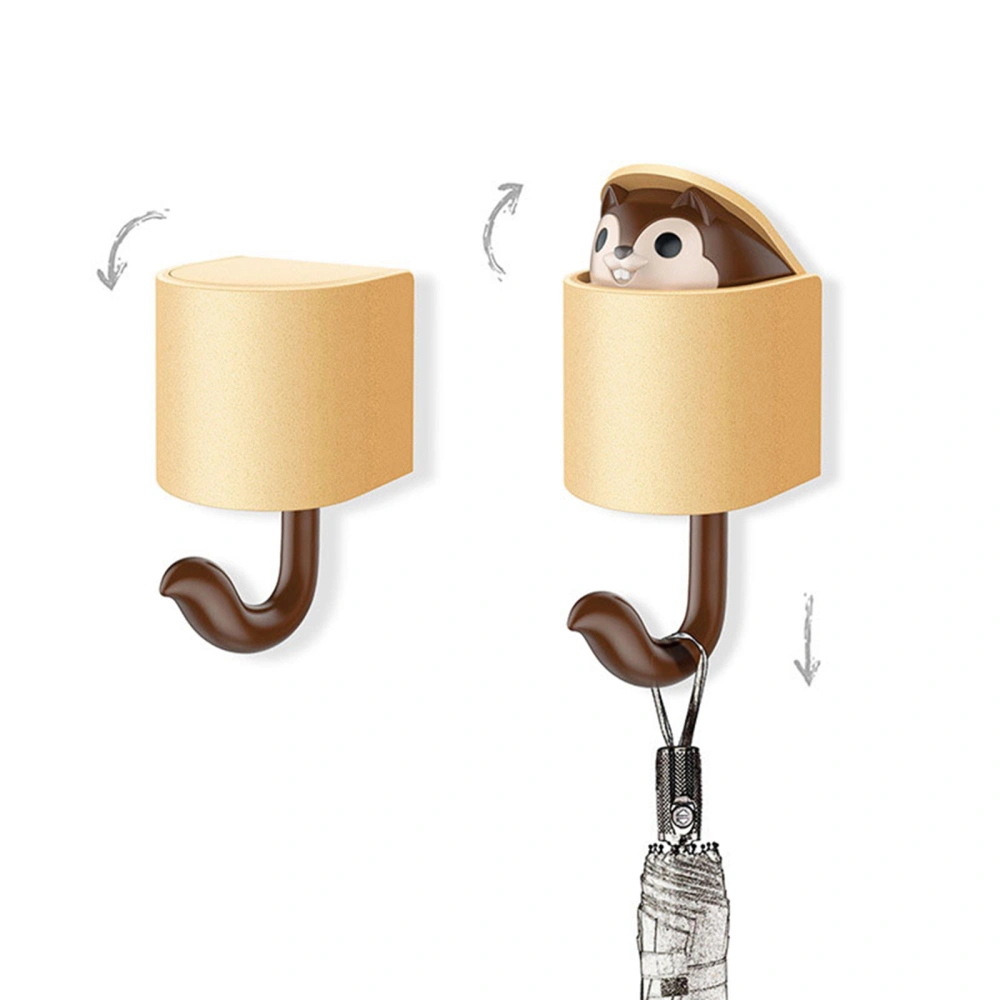 Adhesive Cartoon Squirrel Hook, Cute Wall Hooks Kitchen Rack