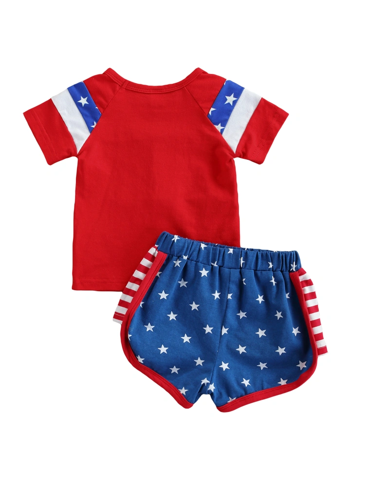 Baby Independence Day American Costume, Short Sleeve + Shorts