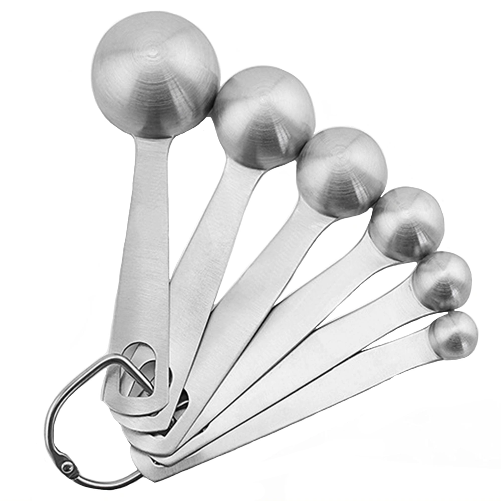 Stainless Steel Measuring Spoons Cups Set with with D-Ring Holder