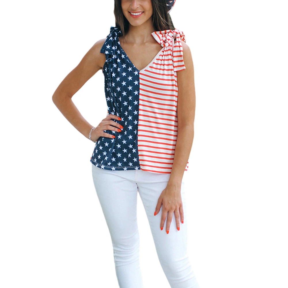 Women 4th of July Tank Tops Stars Stripes Summer Shirt Basic Vest