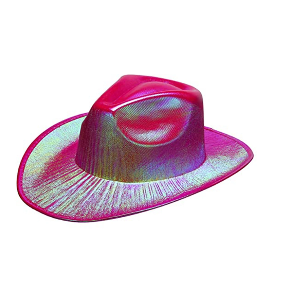 Women Cowboy Hats Holographic Cowgirl Hats with Sunglasses + Bandanas