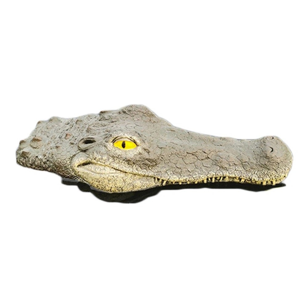 Resin Crocodile Head, Simulation Shape Sculpture Craft Animal