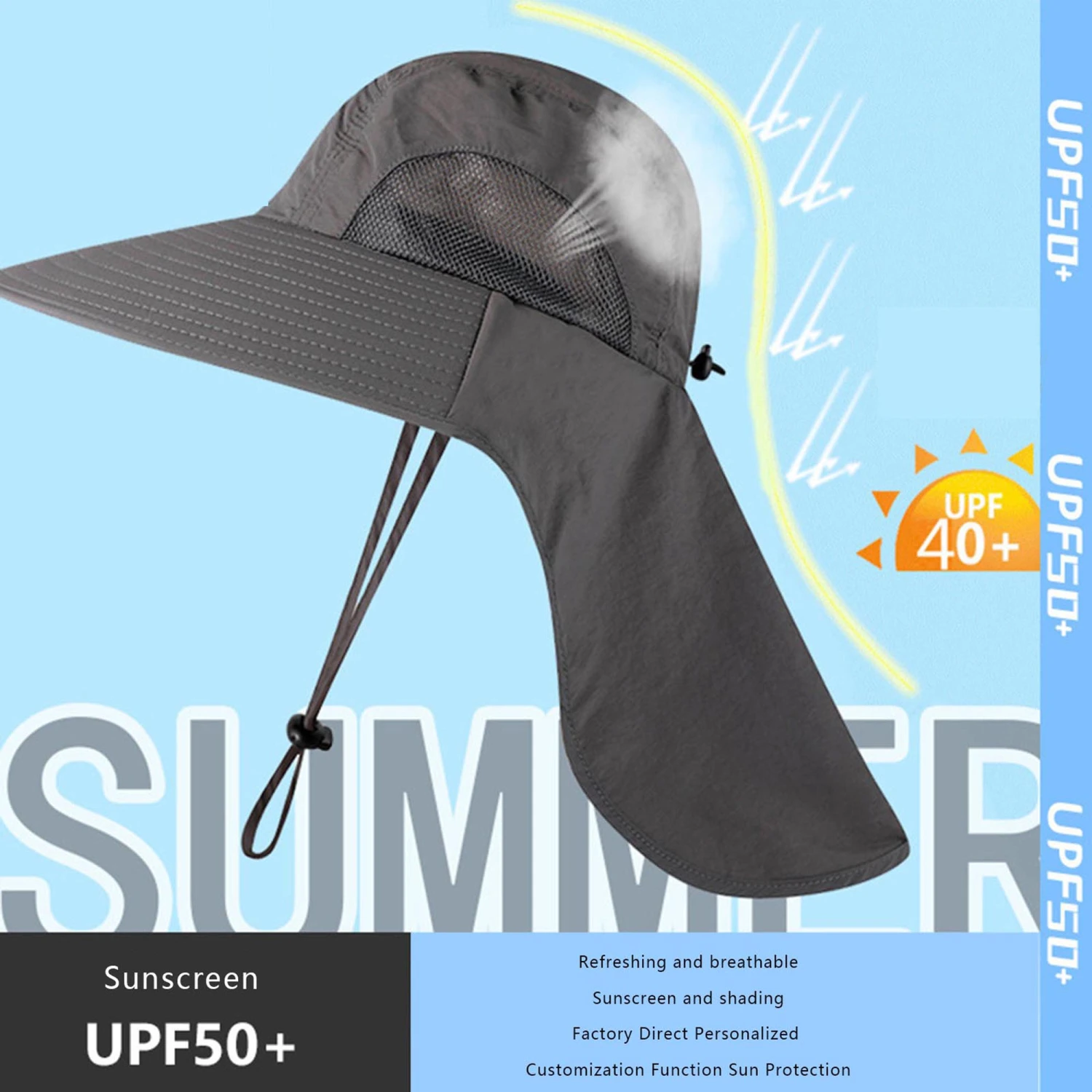 Women Sun Hat, UV Visor Wide Brim Foldable Hat Outdoor Summer Cap